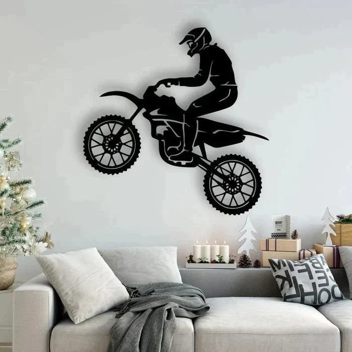 Stunt Bike Wall Decor Wooden Wall Decoration