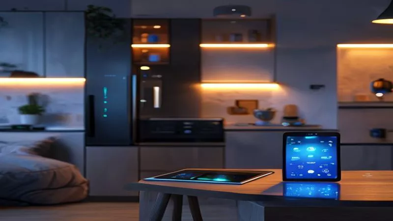 Hình ảnh minh họa công nghệ Tương lai của nhà thông minh Smart Home và kết nối IoT